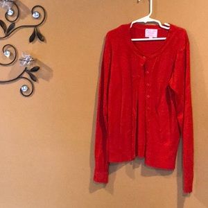 Light weight girls red sweater like new
